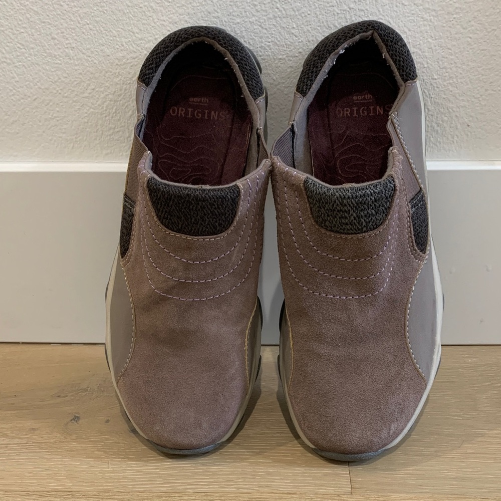 Earth Origins Taupe and Dark Brown Slip-On Loafers